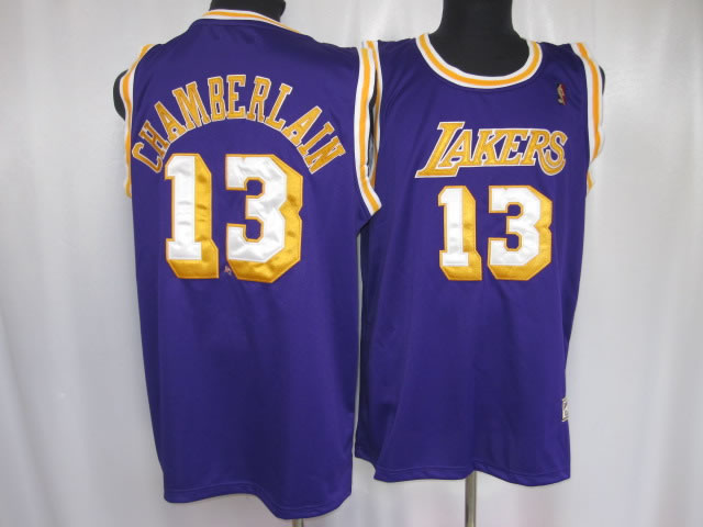 Cheap NBA Los Angeles Lakers 13 Wilt Chamberlain Authentic Purple ...